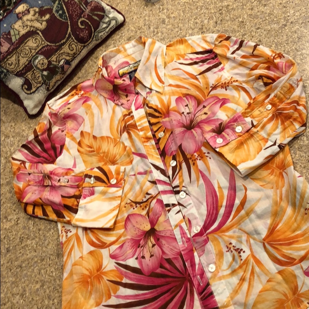 Havana Jack’s Cafe Tropical Cotton Shirt Small